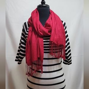 True Red Pashmina Scarf